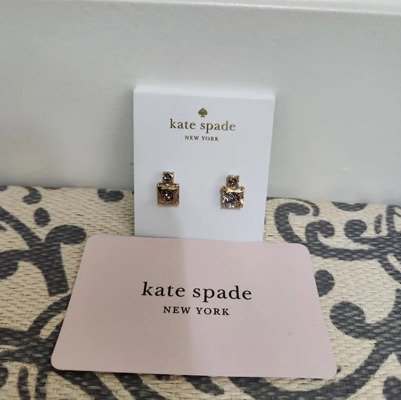 Kate Spade Gold Patina Flying Colors earrings - Picture 3 of 3